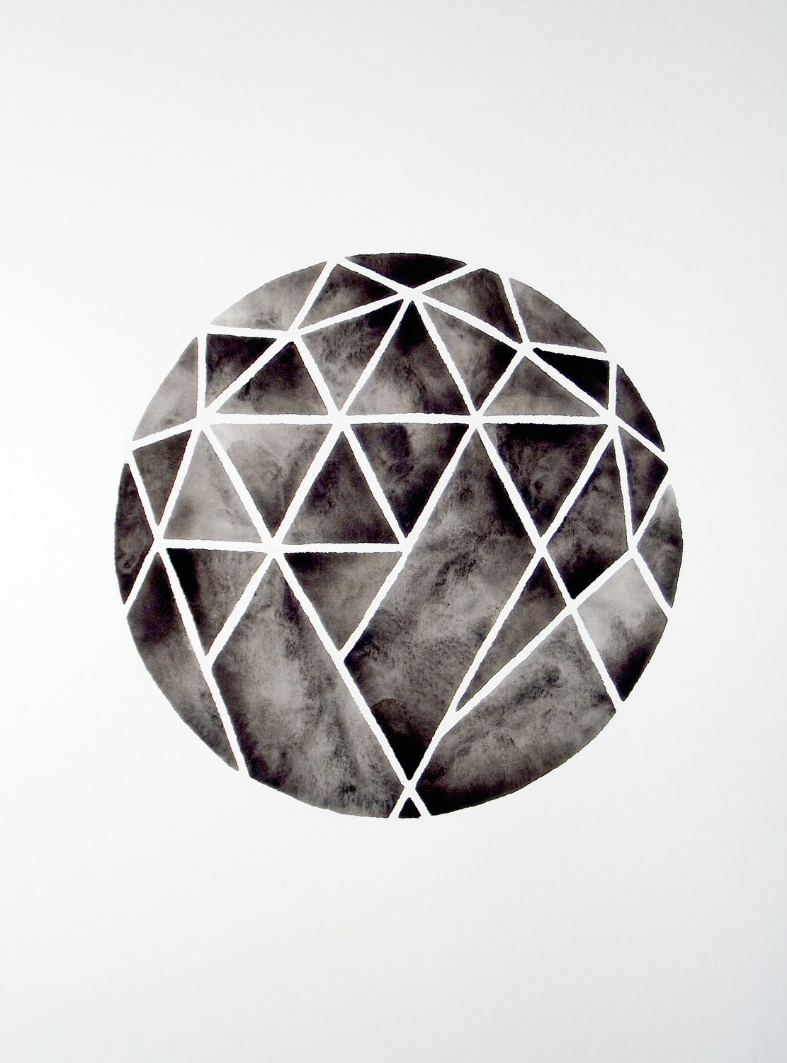 Cutting Diamonds III - Original Watercolor