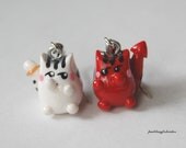 Angel Devil Cat Earrings