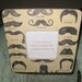 ON SALE Mustaches Picture Frame - Wooden Picture Frame Decoupaged with a fun Mustache Print - 8x8 Frame for a 3.5x3.5 Photo