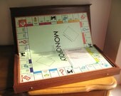 Rare Vintage 1970's Monopoly Faux Leather Bound Case Board Game, Rare Edition Leatherette Monopoly Game, Collectible Monopoly Game