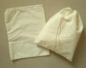 8 x 10 qty. 25 Best Cotton Muslin bags, plain drawstring bag