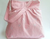 Womens Purse, Pleated Purse, Womens Pink Corduroy Pleated Purse