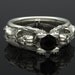 Skeleton Engagement Ring in White Gold