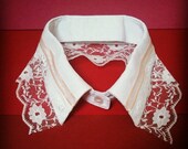 Attachable Collar Hand Decorated with Lace and Ribbon (Can be Made to Order)