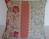 Handmade Cream Heart Cushion