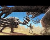 Poster Star Wars Rancors vs Boba Fett Digital Painting