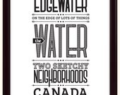 Edgewater 11x14 Silk Screen Poster