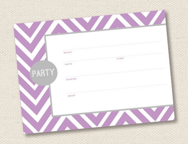 Blank Party Invites