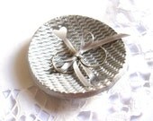 Wedding ring bowl dish silver tea light candle holder handmade decor decoration birthday party home gift idea bride bridal