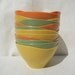 12 Retro Bowls...Green, Yellow, Coral