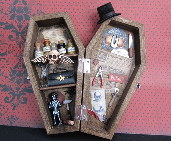 Dr. Deeth's Miniature Coffin Shadow Box