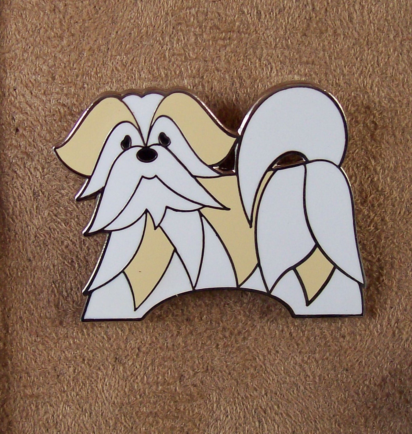 Cloisonne Dog Lapel Pin/Brooch