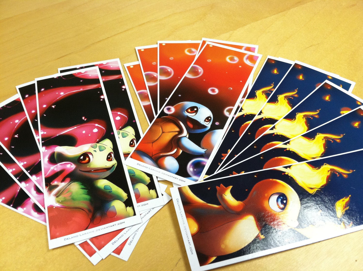 Set of 3 Starter Poke-Bookmarks
