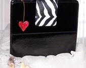 Zebra  Lizard Pattern  Heart Notebook EReader Tablet Nook Kindle Case Stand