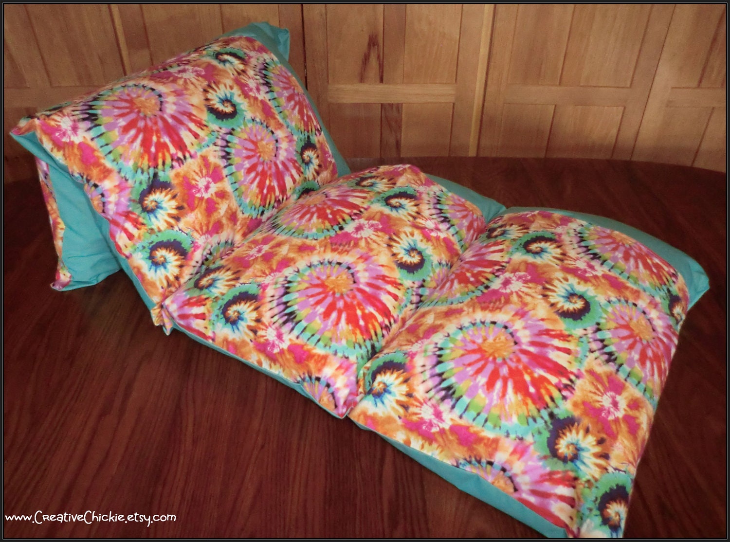 Pillow Bed, Teen Girl Pillow Bed, Tie-Dye Pillow bed, Children's Pillow Bed, Pillow Mattress, Sleepover Bed