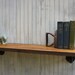Reclaimed Oak Shelf With Iron Supports