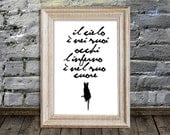 Balzac poetry - Black cat poster quote poster  - print funny artwork handwritten