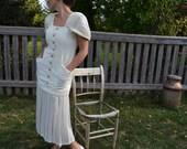 1920s-30s Flapper Like Style Cream Dress