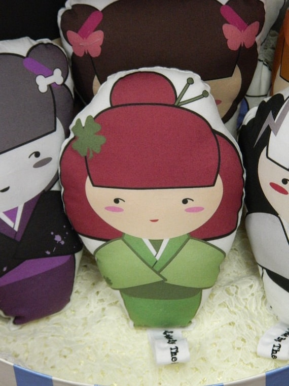 Stuffed Doll, Kokeshi Dolls 100% Cotton Stuffed Doll, "Patty"