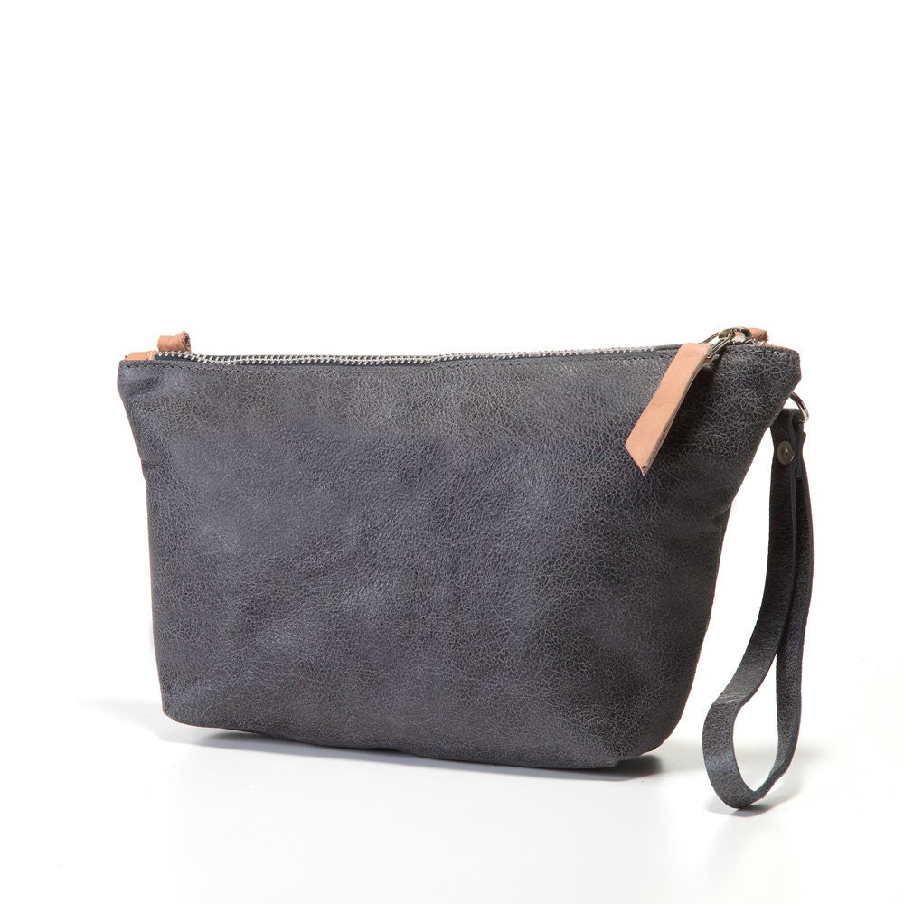 Mothers Day Sale Women Leather Clutch, Gray Clutch, Evening - MatkaShop