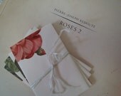 4 Flowery Handmade Lined and Embellished Envelopes with Hand Embossed Notecards