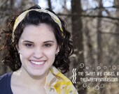 Yellow Hand Painted Silk Scarf