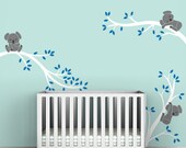 Children's Wall Decal Decor Baby Tree Decal Nursery Decor - Koala Tree Branches by LittleLion Studio