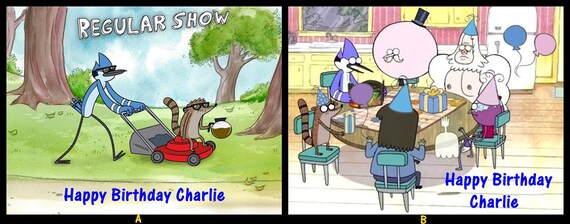regular show edible image cake topper Il_570xn