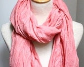 Plain Salmon Pink Scarf - dailyaccessoriez