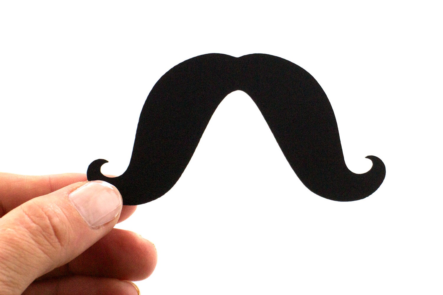30 Mustache Die-Cuts 3.5 x 1.75 Inch