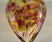Blown Glass Heart gift , Valentines love- choose your own color combination