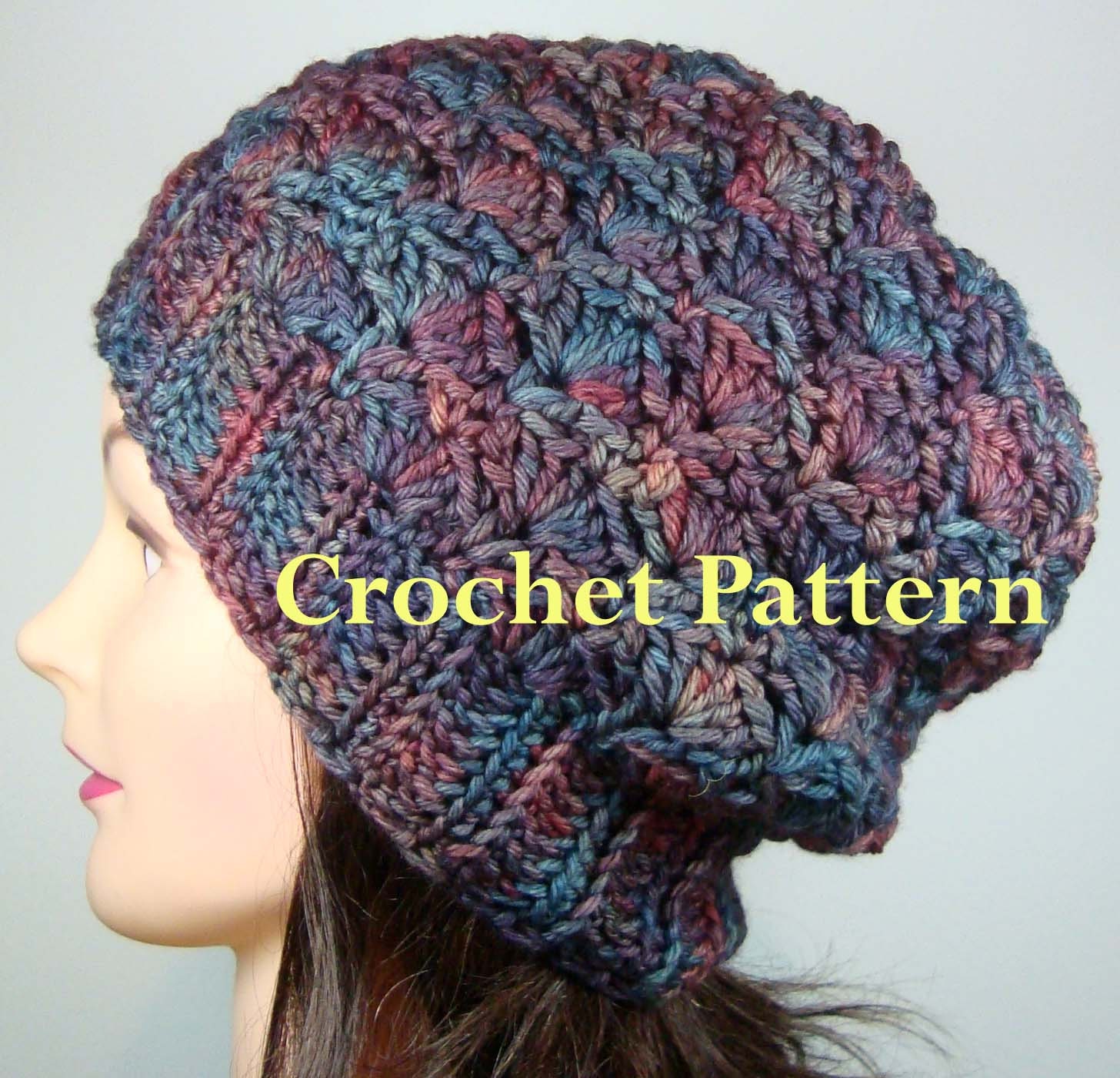 Crochet Pattern for Slouch Shells Beanie Hat, PDF File Instant Download