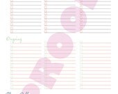 Personalized Household Home Organization Notebook Printable PDF To Do To-Do List Planner Page Form - Colors of Rio