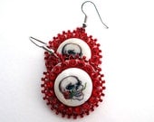 Beaded Skull Earrings