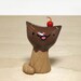 Chocolate Waffle Cone Ice Cream Kitteh Cat Figurine