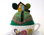 Flower Bouquet Teacup Pincushion