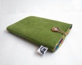 E-reader cover, Kindle case, fits Nexus, Galaxy Tab,  most e-readers and small tablets --Moss green corduroy