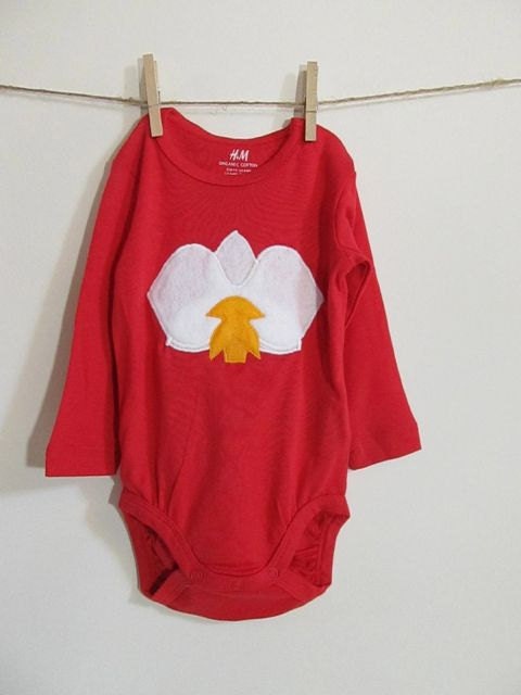 Orchid Flower - Long Sleeved Baby Bodysuit