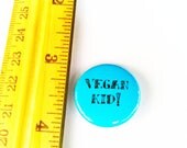 Blue Vegan Kid 1 inch Pinback Button