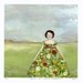 rebecca wore a dress of wildflowers - limited edition giclee of original oil painting