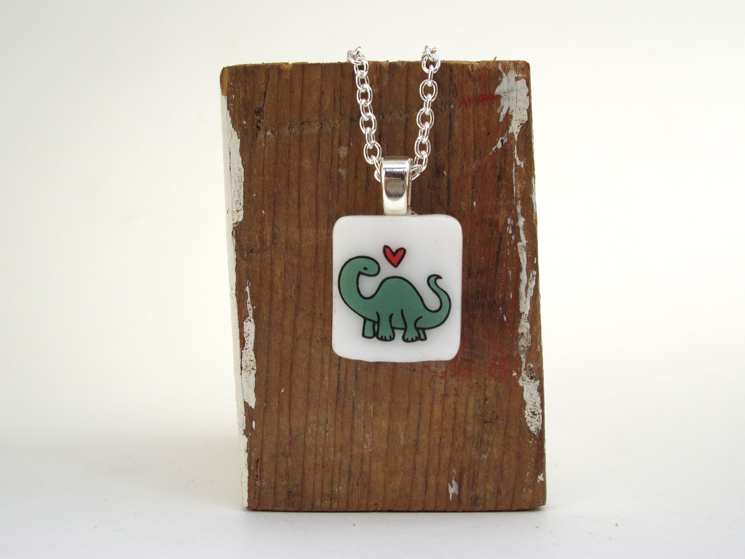 Brontosaurus Glass Necklace