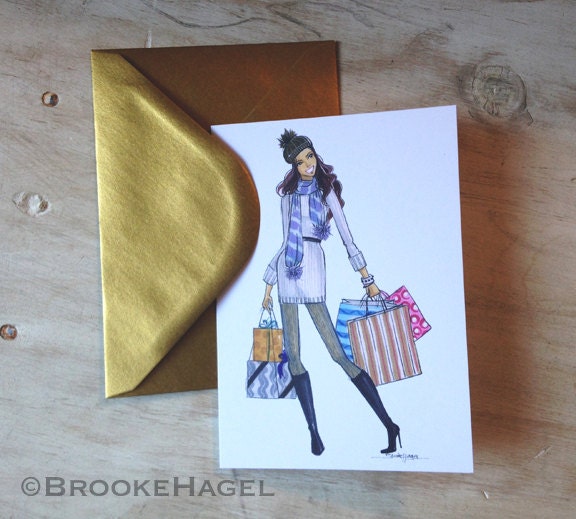 Shopping for Presents Card