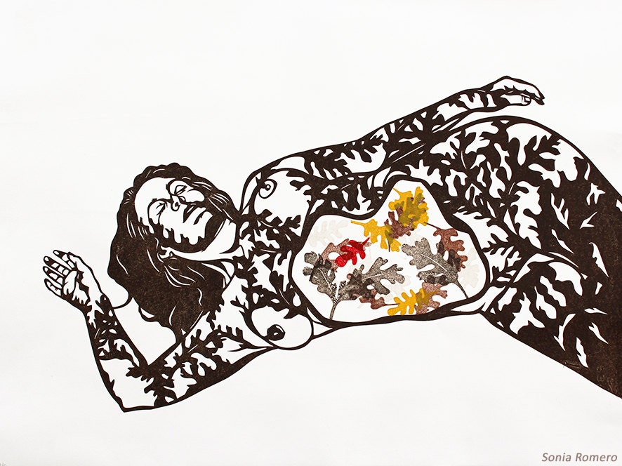 Fall Papercut Print