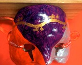 Gold Rat Tail Trail Mask good for LARP, Cosplay, Halloween Mardi Gras, Steampunk or Lot5R