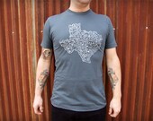 TX Cats - screenprinted cat shirt on asphalt - unisex and women's cuts
