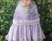 Purple boho dress beaded lace velvet cotton  rose boho  vintage  romantic medium by vintage opulence on Etsy