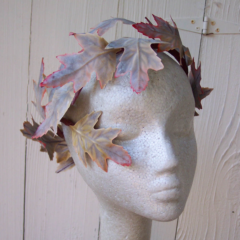 Pale Winter Leaves Fairy Elf Crown