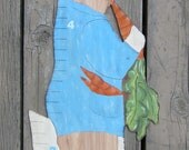 Peter Rabbit Growth Chart - Hand-Painted Wood - Eco Friendly