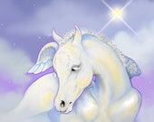 Pegasus Horse ACEO Baby Foal Fantasy Fine Art Print