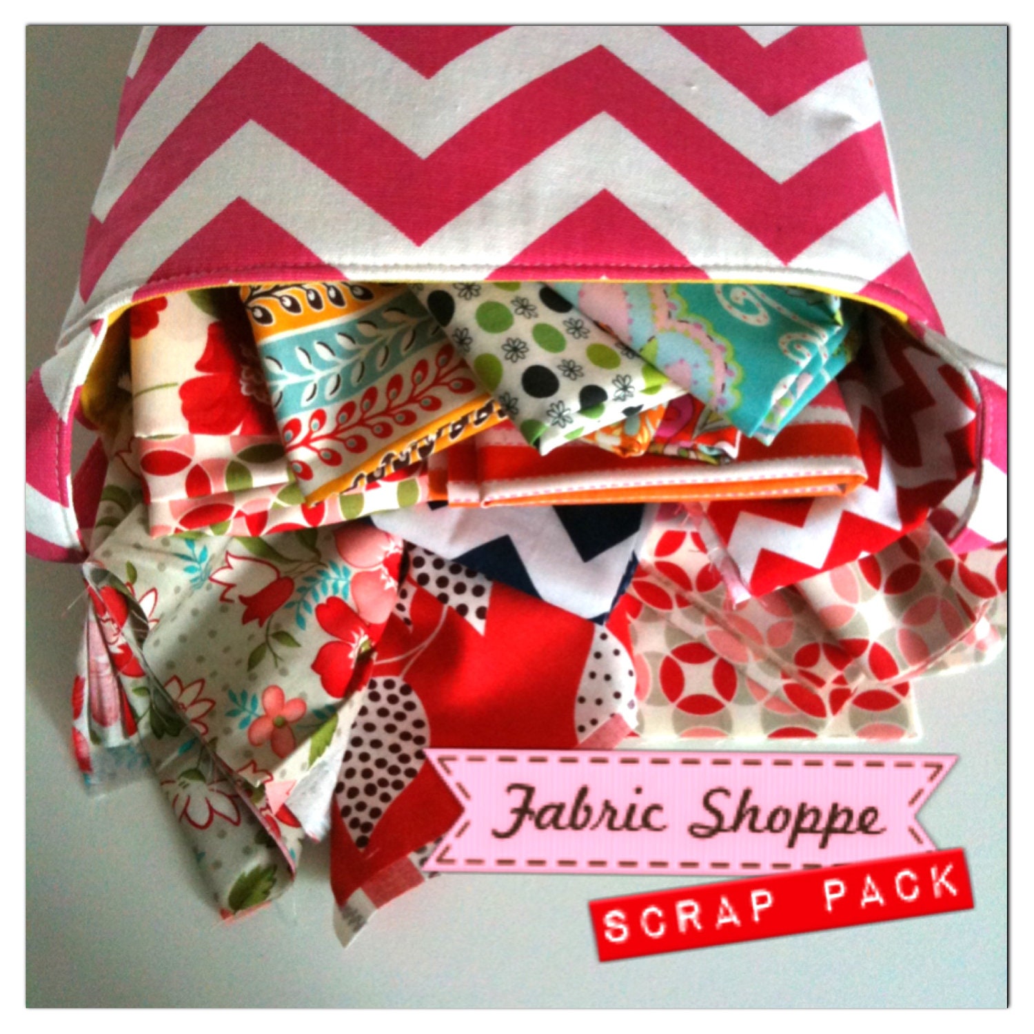 SALE Scrap Pack of designer quilt and craft Fabric Shoppe fabrics- 1 pound of fabric